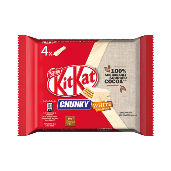 KitKat Chunky White Chocolate, 4er Packung, 160g